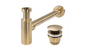 SIFON LAVOAR REA UNIVERSAL, CU DOP TIP CLICK CLACK, AURIU MAT, DIN ALAMA, CALITATE SUPERIOARA