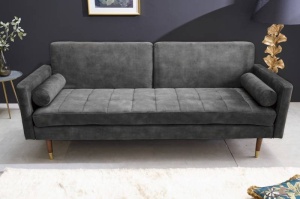 SOFA EXTENSIBILA, COUTURE 195CM, MICROFIBRA GRI, COD 42495, MODEL DEOSEBIT - Img 2