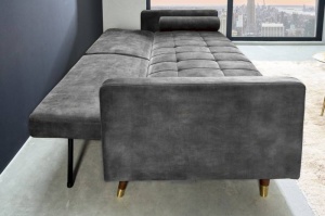 SOFA EXTENSIBILA, COUTURE 195CM, MICROFIBRA GRI, COD 42495, MODEL DEOSEBIT - Img 4