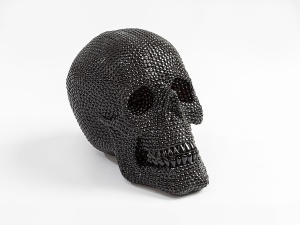 STATUETA DECORATIVA CALAVERA 824729, MICA, NEAGRA, DIN POLIRESINA, STIL MODERN, SCHULLER - Img 5