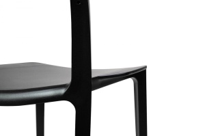 STOC 3 BUC!!! SCAUN DINING/TERASA AGAT, NEGRU, DIN POLIPROPILENA, STIL MODERN - Img 5