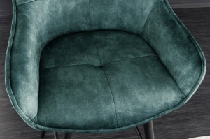 STOC!!! SET 2 SCAUNE EUPHORIA 100CM, PICIOARE DIN METAL SI MICROFIBRA FINA, CULOARE VERDE/PETROL - Img 2