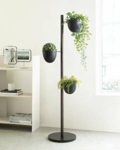 SUPORT PENTRU GHIVECI, DIN METAL SI LEMN DE FAG, FLORISTAND, STIL MODERN B2
