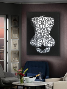 TABLOU DECORATIV NUDE 539764, PRINT PE PANZA, STIL MODERN, SCHULLER