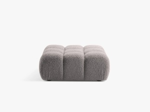 TABURET BELLIS, GRI DESCHIS, CU TAPITERIE DIN TEXTIL BOUCLE ROLF, MICADONI