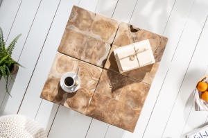 TABURET/MASUTA DE CAFEA MOLAR 38884 STIL RUSTIC - Img 2