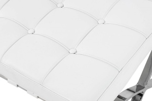 TABURET-SUPORT PENTRU PICIOARE BARCELON PRESTIGE PLUS ALB/CROM, STIL MODERN - Img 3