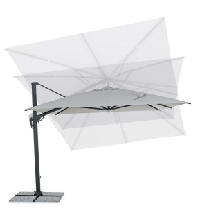 UMBRELA DE TERASA/GRADINA INES, GRI DESCHIS, CONFECTIONATA DIN ALUMINIU SI POLIESTER - Img 6