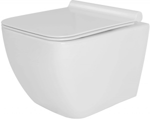 VAS DE TOALETA, REA HARY RIMLESS, ALB, CERAMICA, DESIGN MODERN, CALITATE SUPERIOARA, REA
