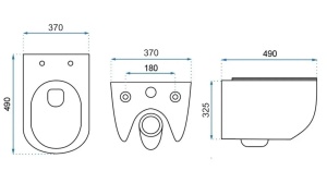 VAS DE TOALETA SUSPENDAT REA CARTER N2 RIMLESS, ALB, DIN CERAMICA, CALITATE SUPERIOARA - Img 8