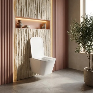 VAS WC SUSPENDAT JULIO RIMLESS, ALB LUCIOS, CALITATE SUPERIOARA - Img 6