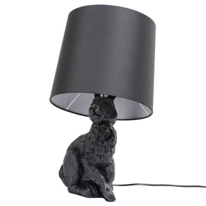VEIOZA RABBIT, NEAGRA, DIN METAL, ALUMINIU SI TEXTIL, STIL MODERN, B2