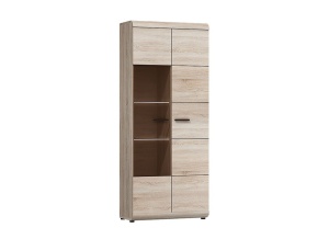 VITRINA LIVING CU LED LINK 80 STEJAR SONOMA - DESIGN MODERN