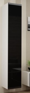 VITRINA LIVING VIGO 180 ALB/NEGRU DESIGN MODERN CM