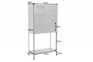 VITRINA/ORGANIZATOR, STIL INDUSTRIAL, DURA STEEL 150CM, DIN METAL SI STICLA, ARTIM GROUP SELECTION - Img 7