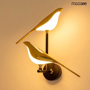APLICA BIRD TWIN GOLD, CONFECTIONAT DIN ACRIL SI METAL, STIL MODERN - Img 4
