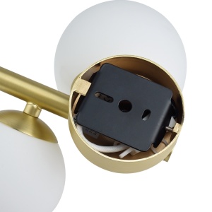 APLICA PERLAGE AP3, ALB, DIN METAL, STIL MODERN - Img 4