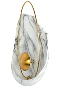 APLICA ROCK MARBLE, DIN RASINA SI METAL, ASPECT DE MARMURA SI AURIU, STIL MODERN - Img 3