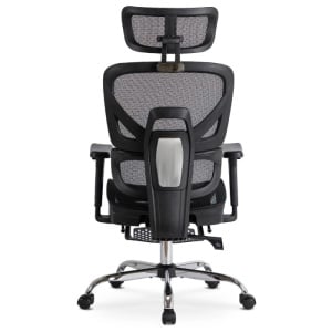 BESTSELLER! SCAUN DE BIROU ERGONOMIC, ARTIM MEBLE, REALIZAT DIN MATERIAL TEXTIL NEGRU, STIL MODERN - Img 4