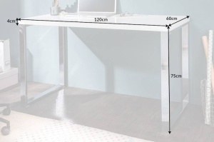 BIROU 120X60, ALB, WHITE DESK, COD 20999, DESIGN MODERN - Img 6