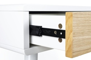 BIROU ARONE, ALB MAT/STEJAR, 120 CM, STIL SCANDINAV, B2 - Img 5