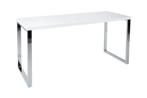 BIROU MODERN 160X60, WHITE DESK, DIN MDF LUCIOS