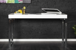 BIROU VERK, ALB/CROM, DIN METAL SI MDF, STIL MODERN, B2 - Img 3
