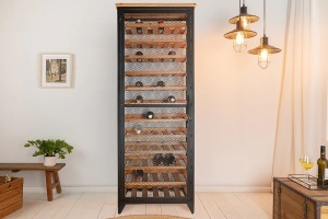 BUFET, BODEGA 185CM, LEMN DE BRAD CU CADRUL DE METAL, ARTIM GROUP SELECTION