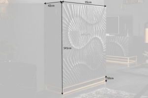 BUFET DE BAR, SCORPION 140CM, LEMN MASIV MANGO 3D, DESIGN RETRO, ARTIM GROUP SELECTION - Img 6