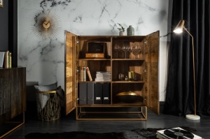 BUFET/DULAP LIVING 121CM, DIN LEMN MASIV DE MANGO, STIL VINTAGE INDUSTRIAL, ARTIM GROUP SELECTION - Img 3
