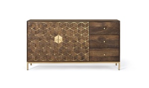 BUFET LIVING 145CM, COD 1465, DIN LEMN DE MANGO SI METAL, ARTIM GROUP SELECTION