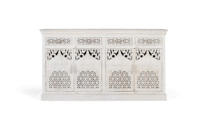 BUFET LIVING 180CM, COD 1684, DIN LEMN DE MANGO, ALB ANTICHIZAT, ARTIM GROUP SELECTION