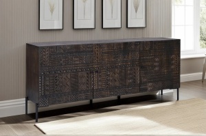 BUFET LIVING, TRIBAL 180CM, LEMN DE MANGO ANTICHIZAT, MARO INCHIS, ARTIM GROUP SELECTION