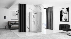 CABINA DE DUS REA AXIN CROM 80X80CM+CADITA DIAMOND ALBA, DIN STICLA SECURIZATA, CALITATE SUPERIOARA - Img 3