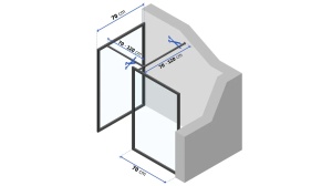 CABINA DE DUS REA BLER-1, 70-90CM, NEGRU, DIN STICLA SECURIZATA, CALITATE SUPERIOARA - Img 3