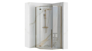 CABINA DE DUS REA DIAMOND, 100x100CM, AURIU, DIN STICLA, CALITATE SUPERIOARA