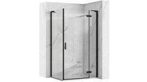 CABINA DE DUS REA HUGO, 100x80CM, NEGRU, DIN STICLA, CALITATE SUPERIOARA