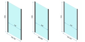 CABINA DE DUS REA RAPID SWING, 120x80CM, NEGRU, DIN STICLA, CALITATE SUPERIOARA - Img 7