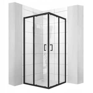 CABINA DE DUS VITO BLACK MAT 80X80, EASY CLEAN
