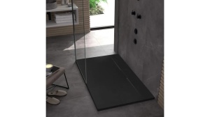 CADITA DE DUS REA BAZALT, 80x120 CM, NEGRU, DIN COMPOZIT, CALITATE SUPERIOARA - Img 2