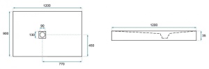 CADITA DE DUS, REA ROCK, BLACK, 90x120, DESIGN MODERN, CALITATE SUPERIOARA, REA - Img 7