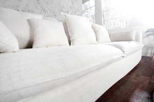 CANAPEA ALBA DIN MATERIAL TEXTIL SVAMP STIL MODERN B2 - Img 5