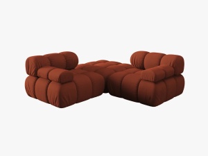CANAPEA/COLTAR MODULAR BELLIS, 3 LOCURI, 188 CM, SCORTISOARA 44, TAPITERIE DIN CATIFEA 3D, DESIGN DEOSEBIT - Img 4