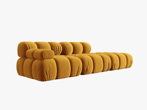 CANAPEA/COLTAR MODULAR BELLIS DREAPTA, 3 LOCURI, 282 CM, GALBEN 41, TAPITERIE DIN CATIFEA, DESIGN DEOSEBIT - Img 5