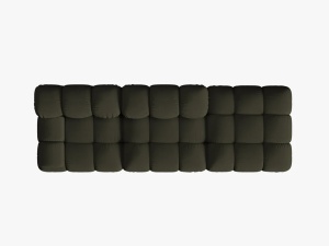 CANAPEA/COLTAR MODULAR BELLIS DREAPTA, 3 LOCURI, 282 CM, VERDE 77, TAPITERIE DIN CATIFEA 3D, DESIGN DEOSEBIT - Img 4