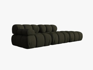 CANAPEA/COLTAR MODULAR BELLIS DREAPTA, 3 LOCURI, 282 CM, VERDE 77, TAPITERIE DIN CATIFEA 3D, DESIGN DEOSEBIT - Img 5