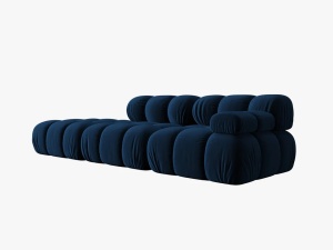 CANAPEA/COLTAR MODULAR BELLIS STANGA, 3 LOCURI, 282 CM, ALBASTRU 81, TAPITERIE DIN CATIFEA, DESIGN DEOSEBIT - Img 3