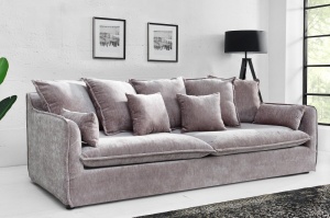 CANAPEA CONFORTABILA 3 LOCURI, DIN TEXTIL FOARTE FIN, CATIFEA TAUPE, DESIGN MODERN, ARTIM GROUP SELECTION