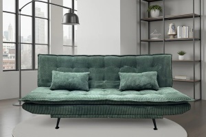 CANAPEA EXTENSIBILA, JAZZ 195CM, 3 LOCURI, MATERIAL CATIFEA RAIAT, CULOARE VERDE, ARTIM GROUP SELECTION