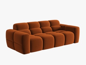 CANAPEA LISA, 3 LOCURI, 216 CM, SCORTISOARA, TAPITERIE DIN CATIFEA, DESIGN DEOSEBIT - Img 2